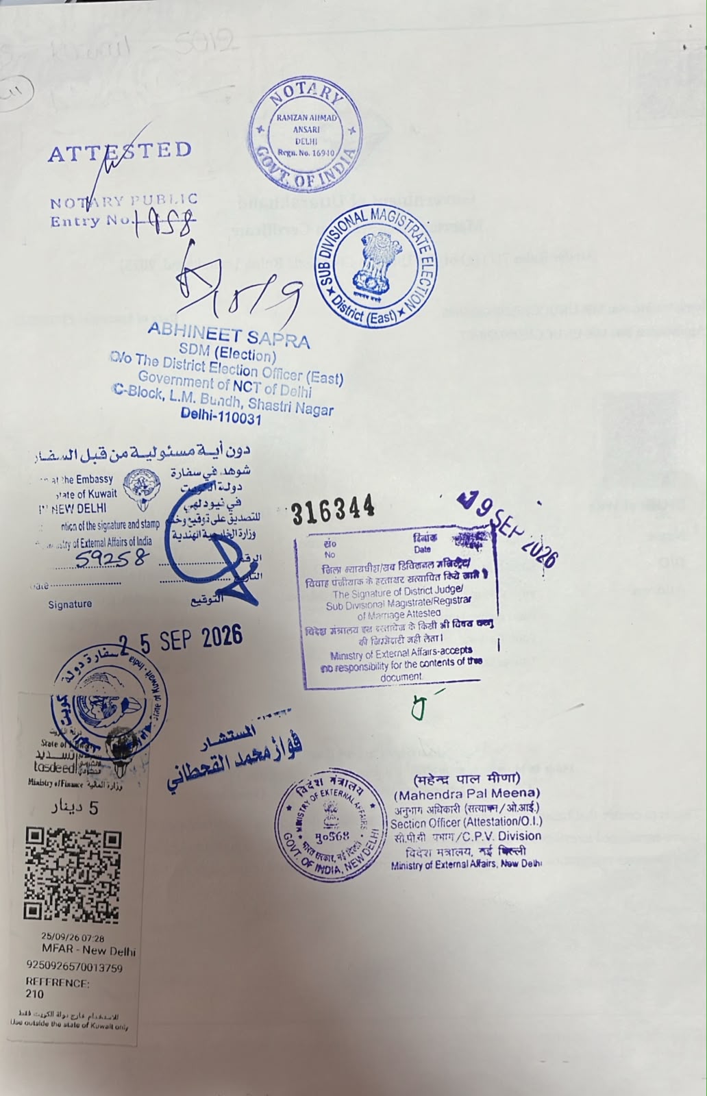 Kuwait Embassy Attestation in Delhi